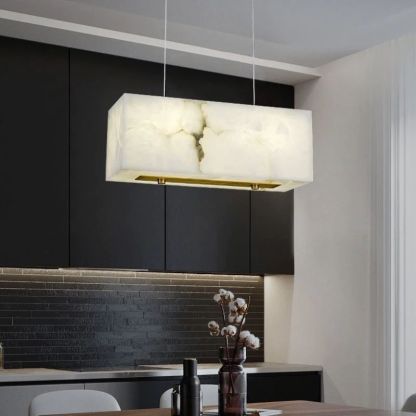 Alabaster Cuboid Dining Room Chandelier-Fullstarlighting
