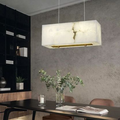 Alabaster Cuboid Dining Room Chandelier-Fullstarlighting