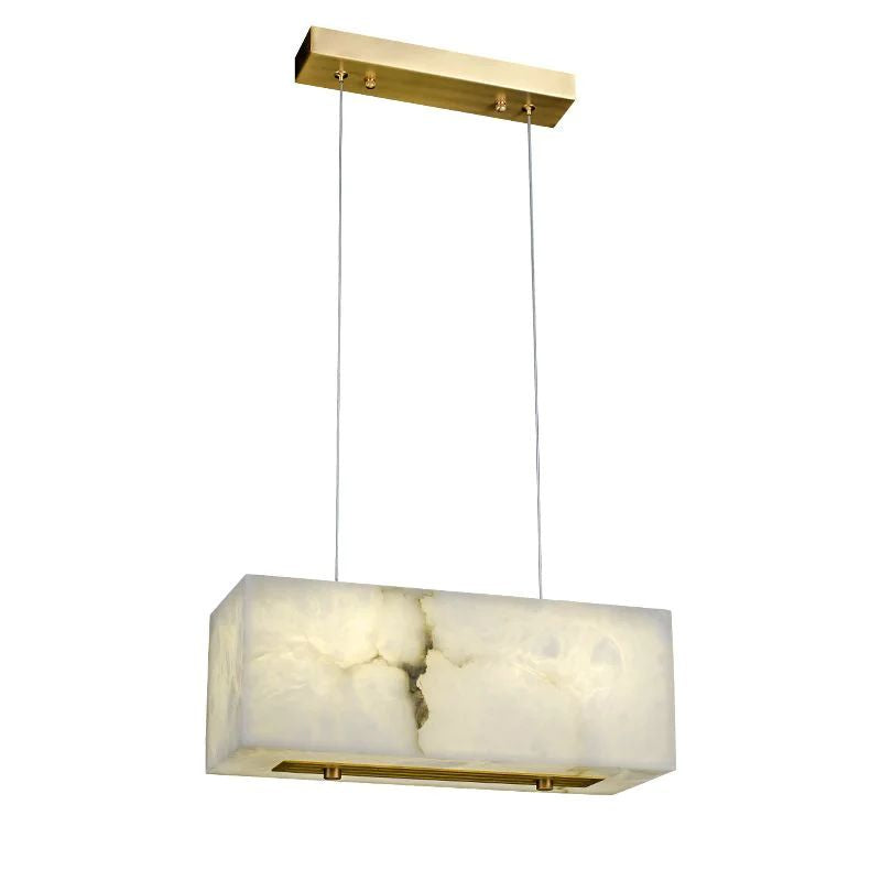 Alabaster Cuboid Dining Room Chandelier-Fullstarlighting