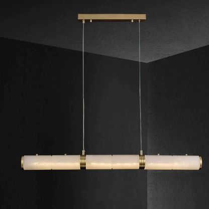Alabaster Cylindrical Chandelier-Fullstarlighting