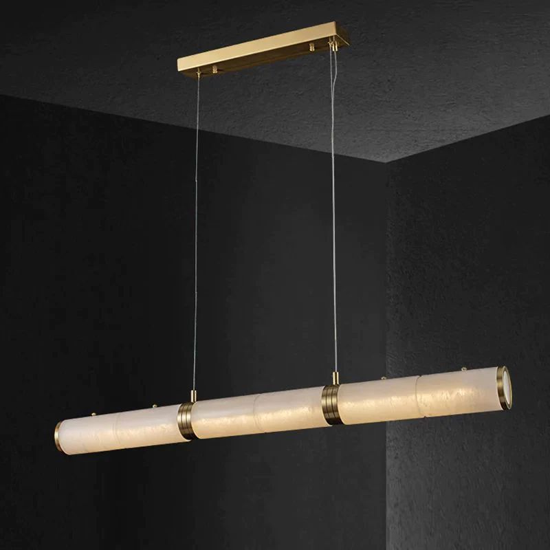 Alabaster Cylindrical Chandelier-Fullstarlighting
