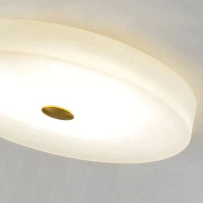 Alabaster Flush Mounted Round Led Chandelier-Fullstarlighting