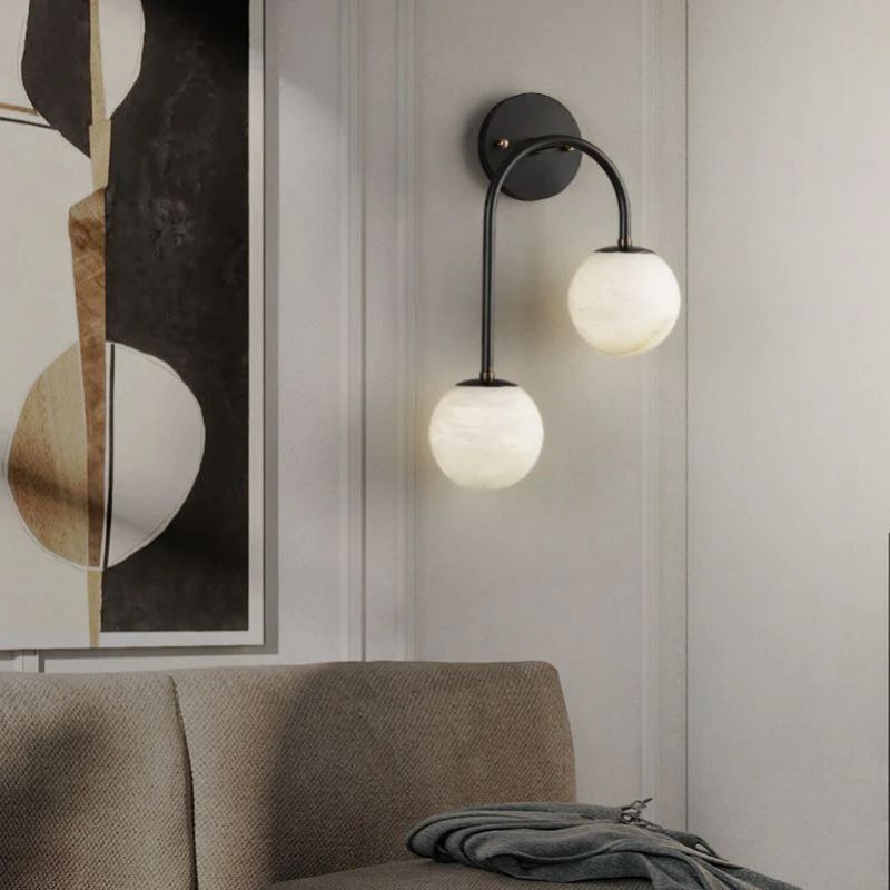 Alabaster Glo Modern Wall Sconce In Bedroom-Fullstarlighting