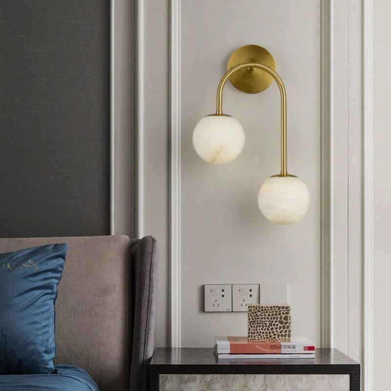 Alabaster Glo Modern Wall Sconce In Bedroom-Fullstarlighting