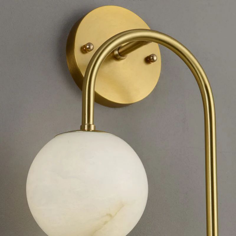 Alabaster Glo Modern Wall Sconce In Bedroom-Fullstarlighting