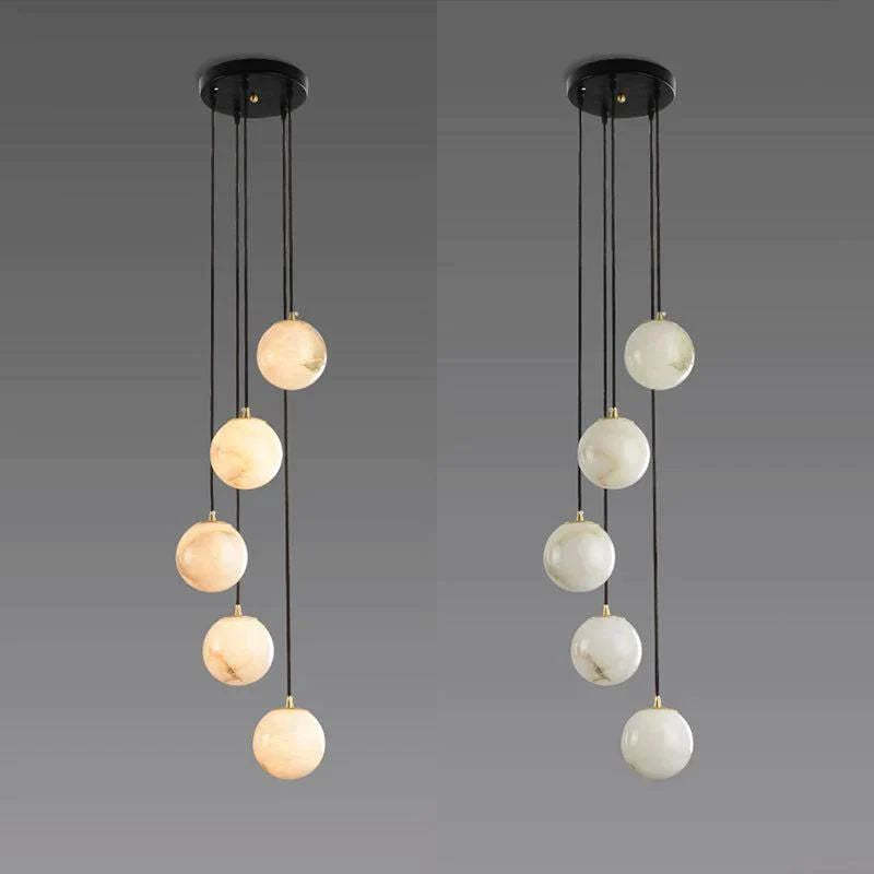Alabaster Global Wavy Chandelier-Fullstarlighting