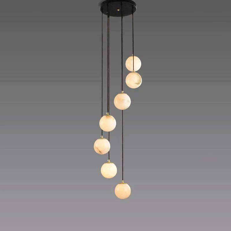 Alabaster Global Wavy Chandelier-Fullstarlighting
