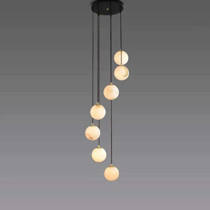 Alabaster Global Wavy Chandelier-Fullstarlighting