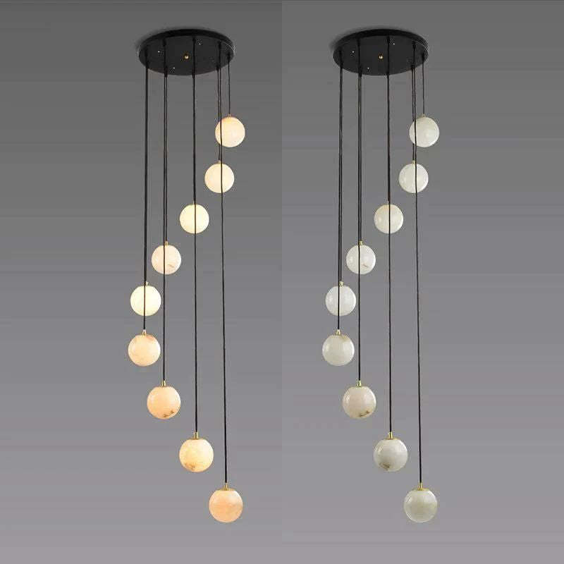 Alabaster Global Wavy Chandelier-Fullstarlighting