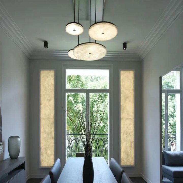 Alabaster Island Shape Mini Pendant Light-Fullstarlighting