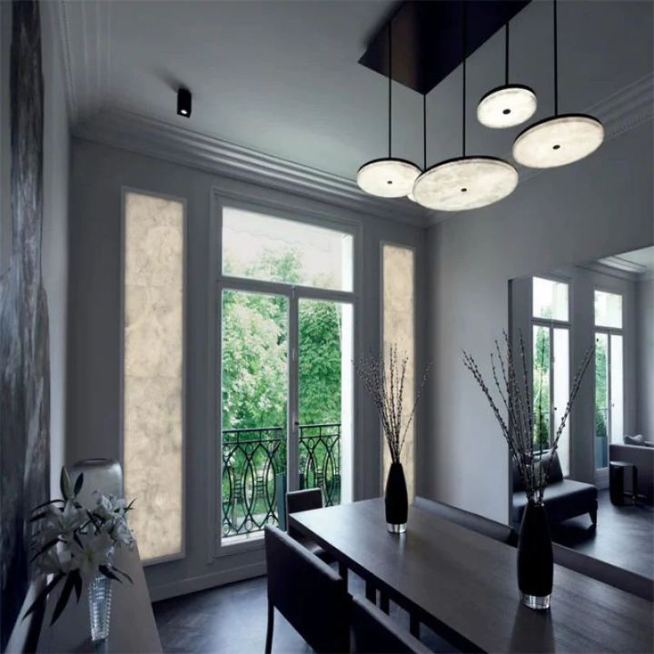 Alabaster Island Shape Mini Pendant Light-Fullstarlighting