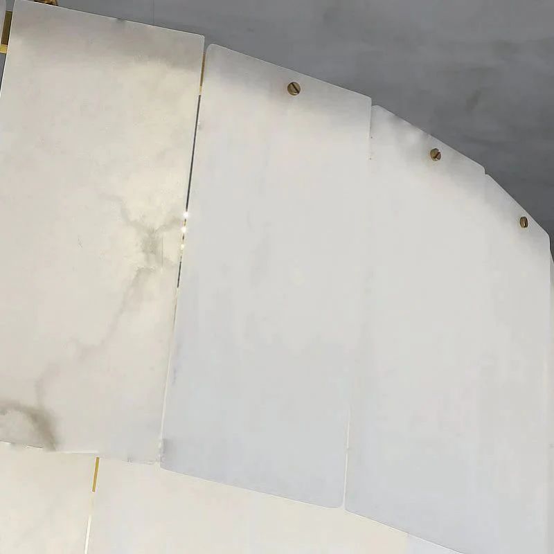 Alabaster Multi-Layer Modern Round Chandelier 31"-Fullstarlighting