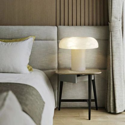 Alabaster Mushroom Table Lamp-Fullstarlighting