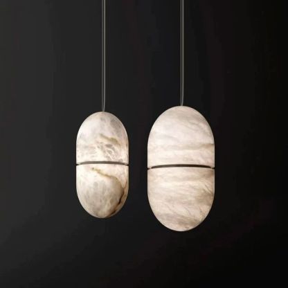 Alabaster Oval Pendant-Fullstarlighting