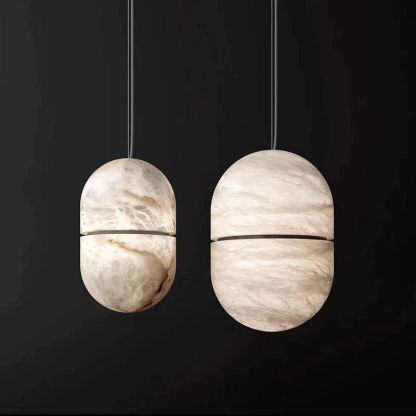 Alabaster Oval Pendant-Fullstarlighting