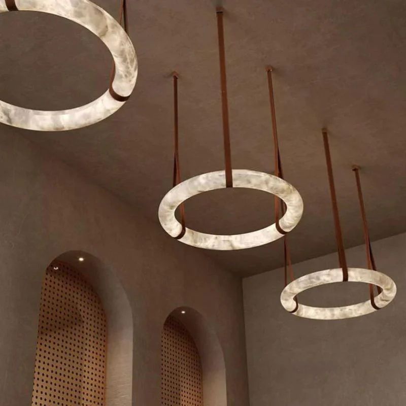 Alabaster Ring Pendant-Fullstarlighting