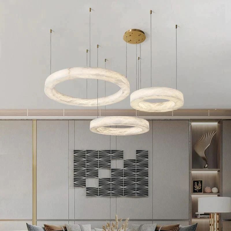 Alabaster Round Pendant-Fullstarlighting