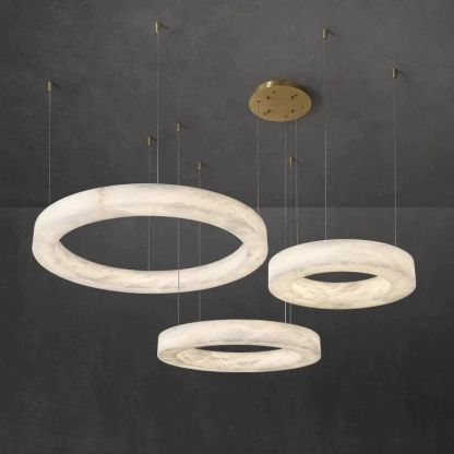 Alabaster Round Pendant-Fullstarlighting