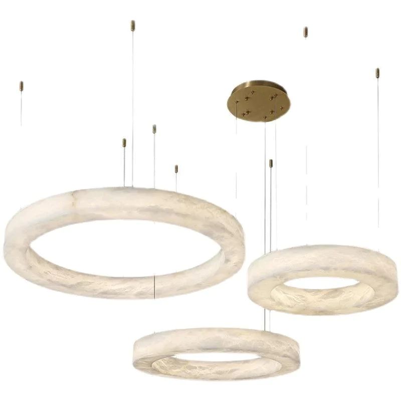 Alabaster Round Pendant-Fullstarlighting