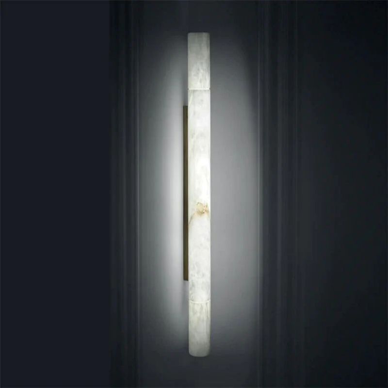 Alabaster Round Tube Wall Sconce-Fullstarlighting