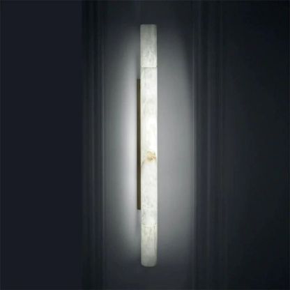 Alabaster Round Tube Wall Sconce-Fullstarlighting