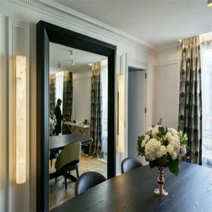 Alabaster Round Tube Wall Sconce-Fullstarlighting