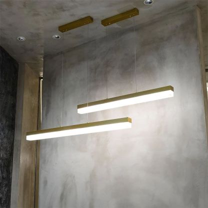 Alabaster Simple Linear Kitchen Island Chandelier-Fullstarlighting