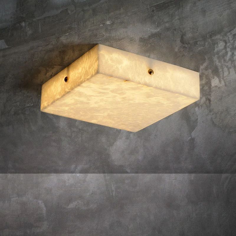 Alabaster Square Flushmount-Fullstarlighting