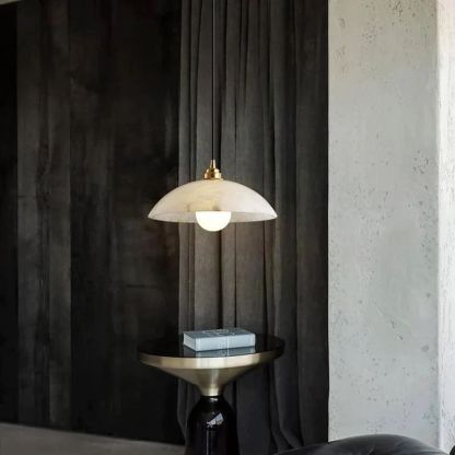 Alabaster Umbrella Pendant-Fullstarlighting