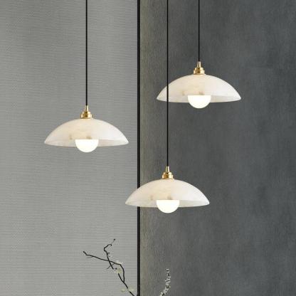 Alabaster Umbrella Pendant-Fullstarlighting