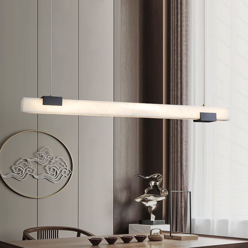Alabaster Square Pillar Dining Chandelier-Fullstarlighting