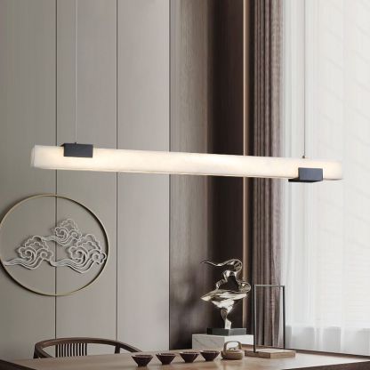 Alabaster Square Pillar Dining Chandelier-Fullstarlighting