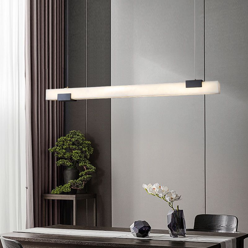Alabaster Square Pillar Dining Chandelier-Fullstarlighting