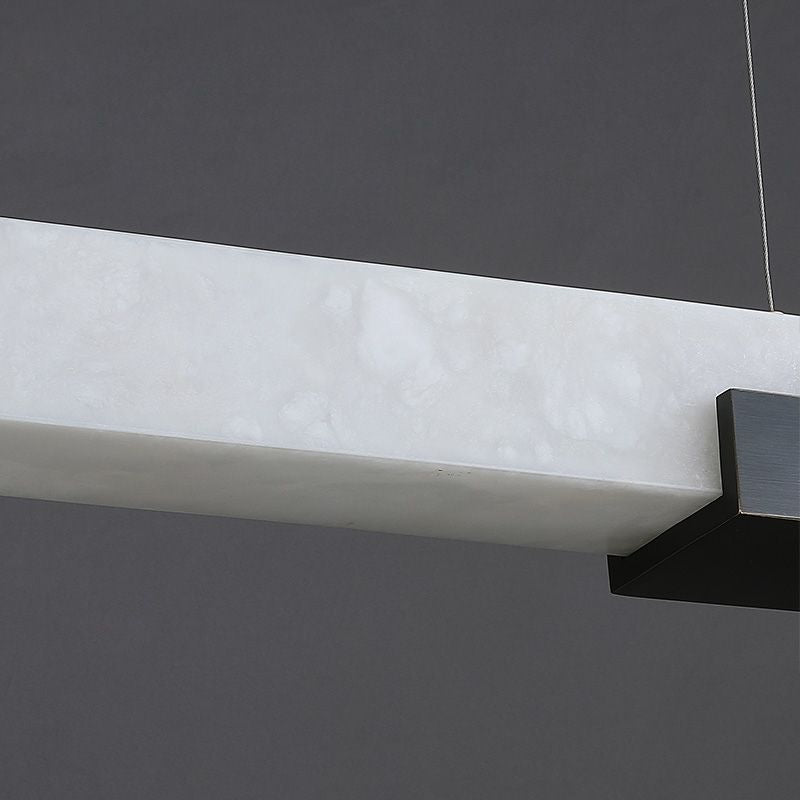 Alabaster Square Pillar Dining Chandelier-Fullstarlighting