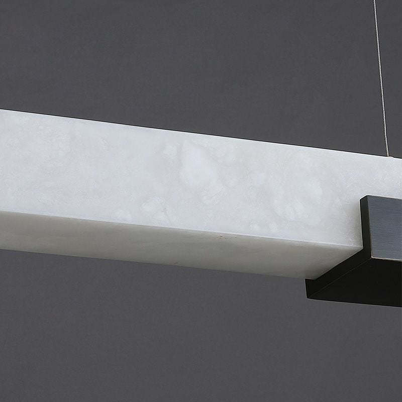 Alabaster Square Pillar Dining Chandelier-Fullstarlighting
