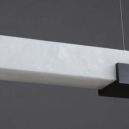Alabaster Square Pillar Dining Chandelier-Fullstarlighting