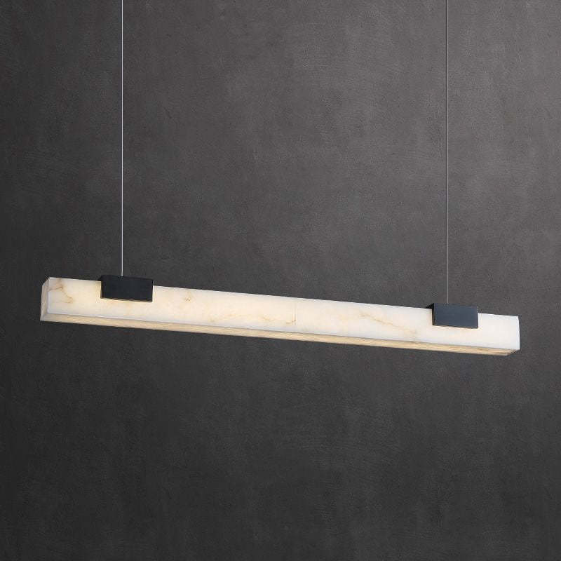 Alabaster Square Pillar Dining Chandelier-Fullstarlighting
