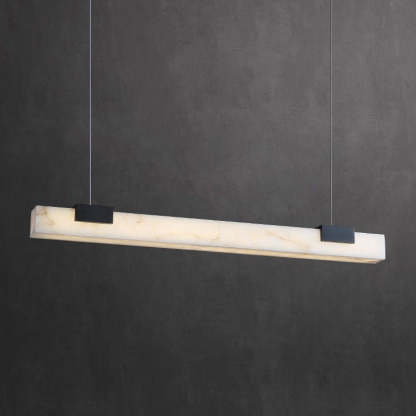 Alabaster Square Pillar Dining Chandelier-Fullstarlighting