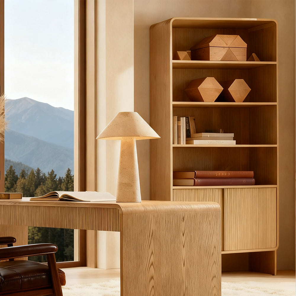 Alova Wood Open Sideboard Hutch 45"W-Fullstarlighting
