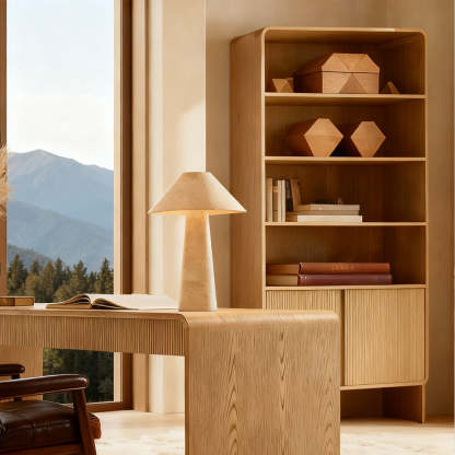 Alova Wood Open Sideboard Hutch 45"W-Fullstarlighting