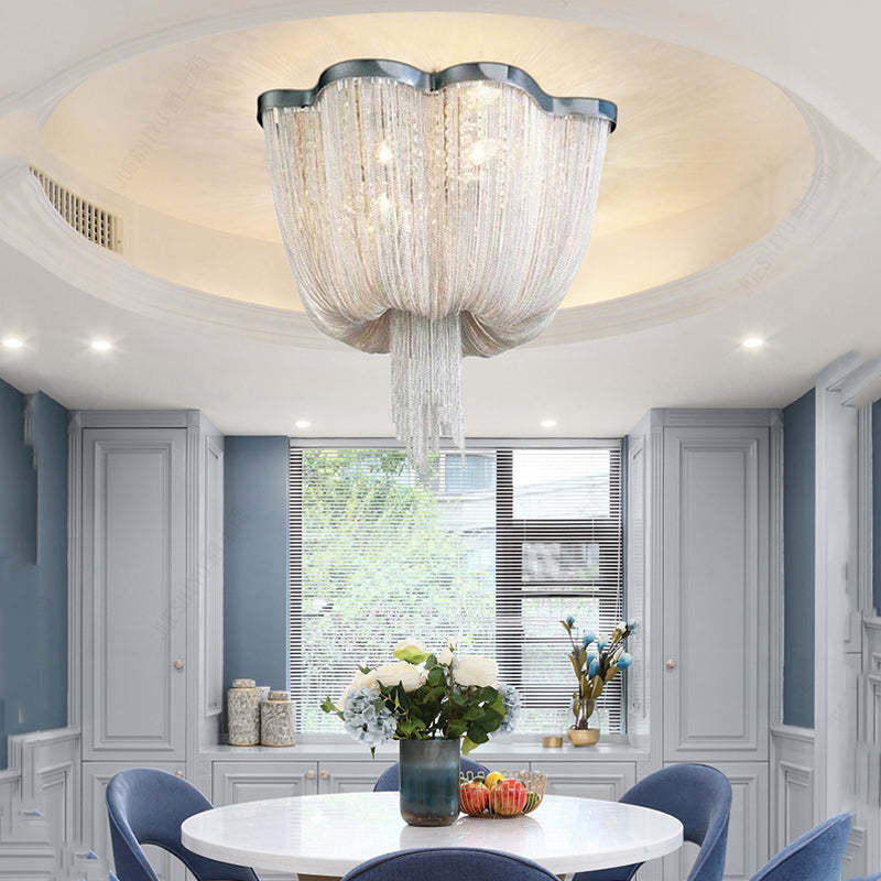 Aluminum Tassel Ceiling Light Post-Modern Chandelier Chain Light-Fullstarlighting