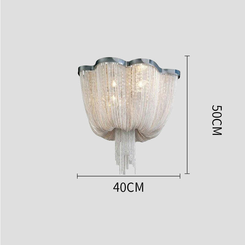 Aluminum Tassel Ceiling Light Post-Modern Chandelier Chain Light-Fullstarlighting