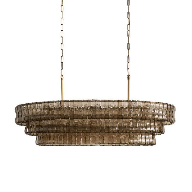 Ghio Glass Oval Chandelier 54"W/65"W