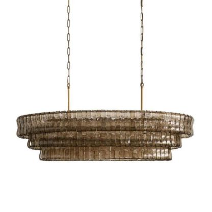 Ghio Glass Oval Chandelier 54"W/65"W