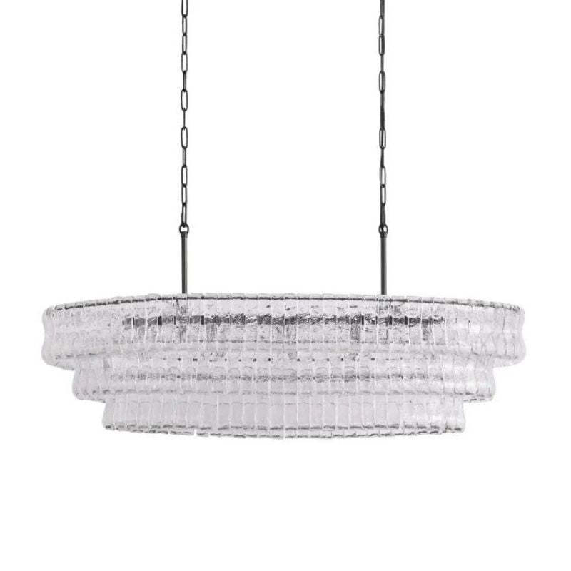 Ghio Glass Oval Chandelier 54"W/65"W