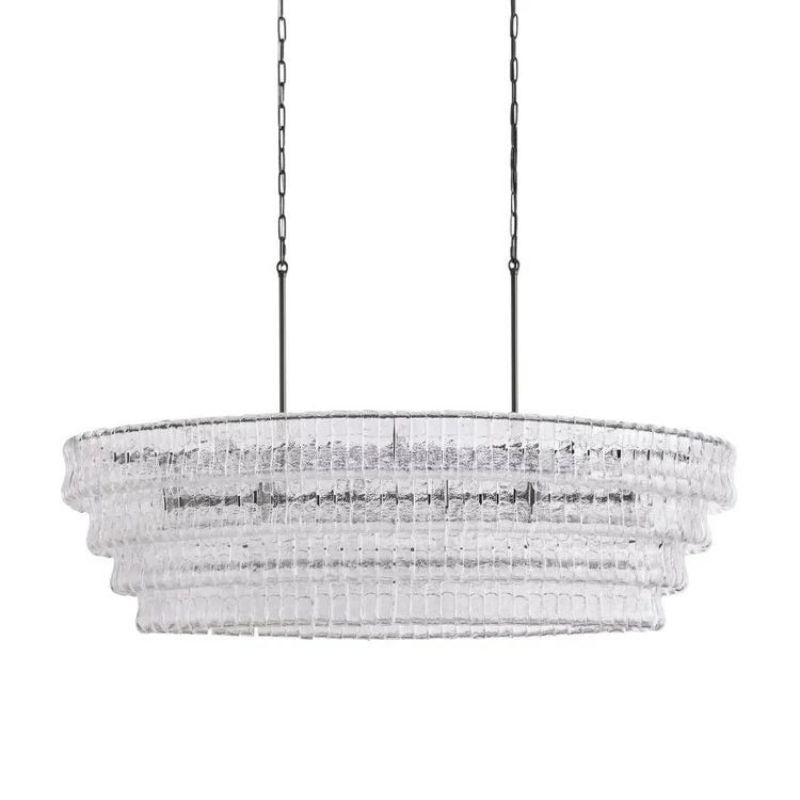 Ghio Glass Oval Chandelier 54"W/65"W