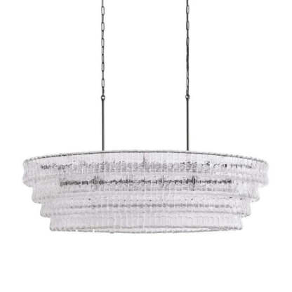 Ghio Glass Oval Chandelier 54"W/65"W