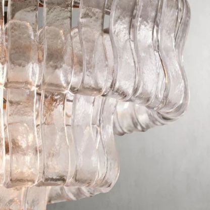 Ghio Glass Oval Chandelier 54"W/65"W