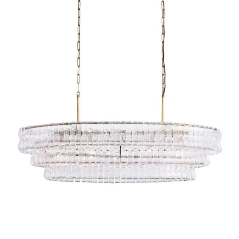 Ghio Glass Oval Chandelier 54"W/65"W