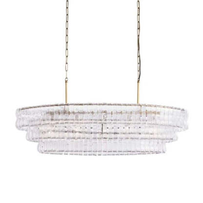 Ghio Glass Oval Chandelier 54"W/65"W